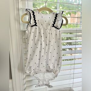 Janie and Jack Swiss Dot romper